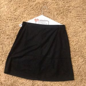Suede Black Skirt
